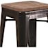Flash Furniture 24 in. Black-Antique Gold Bar Stool