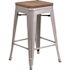 Flash Furniture 24 in. Silver Bar Stool