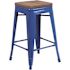 Flash Furniture 24 in. Blue Bar Stool