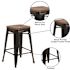 Flash Furniture 24 in. Black Bar Stool