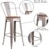 Flash Furniture 30.5 in. Silver Bar Stool
