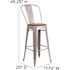 Flash Furniture 30.5 in. Silver Bar Stool