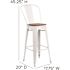 Flash Furniture 30.5 in. White Bar Stool