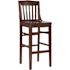 Flash Furniture 44 in. Walnut Mid-Back Wood Bar Stool