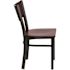 Carnegy Avenue Mahogany Wood Back/Mahogany Wood Seat/Black Metal Frame Side Chair