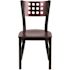 Carnegy Avenue Mahogany Wood Back/Mahogany Wood Seat/Black Metal Frame Side Chair