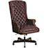 Flash Furniture Hercules Faux Leather Tufted Ergonomic Executive Chair in Burgundy with Arms