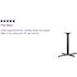 Black Beverly 23.75 in. x 30 in. Restaurant Table X-Base with 3 in. D Table Height Column, X-Base Cast Iron Table Base