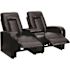 Flash Furniture 63 in. Black Faux Leather 2-Seater Reclining Bridgewater Sofa with Square Arms