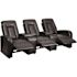 Flash Furniture 95 in. Black Faux Leather 2-Seater Bridgewater Sofa with Square Arms