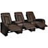 Carnegy Avenue 95 in. Brown Faux Leather 2-Seater Bridgewater Sofa with Square Arms
