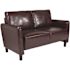 Flash Furniture Brown Leather Loveseat