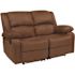 Carnegy Avenue 64 in. Chocolate Brown Faux Leather 2-Seat Reclining Loveseat with Flared Arms