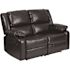 Carnegy Avenue 64 in. Black Leather Faux Leather 2-Seat Reclining Loveseat with Flared Arms