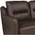 Carnegy Avenue 53.8 in. Brown Faux Leather 2-Seater Loveseat with Round Arms