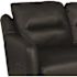 Carnegy Avenue 53.8 in. Black Faux Leather 2-Seater Loveseat with Wood Legs