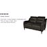 Carnegy Avenue 53.8 in. Black Faux Leather 2-Seater Loveseat with Wood Legs