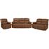 Carnegy Avenue Harmony Series 3-Piece Chocolate Brown Microfiber Microfiber Fabric Reclining Sofa Living Room Sets