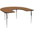 Flash Furniture Wren Oak Rectangle Kids Activity Table for 8 with Standard Height Adjustable Legs