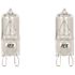 Feit Electric 60-Watt Bright White (3000K) T4 G9 Bi-Pin Base Dimmable Decorative Halogen Light Bulb (2-Pack)