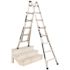 22 ft. Reach Aluminum 5-in-1 Multi-Position Pro Ladder with Powerlite Rails 375 lbs. Load Capacity Type IAA Duty Rating