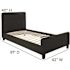 Carnegy Avenue Twin Black Platform Headboard