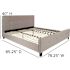 Carnegy Avenue Light Gray King Platform Bed