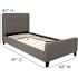 Carnegy Avenue Dark Grey Twin Platform Bed