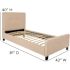 Carnegy Avenue Beige Twin Platform Bed