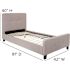 Carnegy Avenue Light Gray Twin Platform Bed
