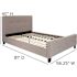 Flash Furniture Light Gray Full Platform Bed