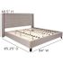 Carnegy Avenue Light Gray King Platform Bed