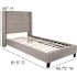 Flash Furniture Light Gray Twin Platform Bed