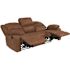 Harmony Series 77 in. Pillow Top Arm Fabric Rectangle Sofa in. Chocolate Brown Microfiber with Two Built-in Recliners