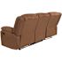 Harmony Series 77 in. Pillow Top Arm Fabric Rectangle Sofa in. Chocolate Brown Microfiber with Two Built-in Recliners