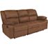 Harmony Series 77 in. Pillow Top Arm Fabric Rectangle Sofa in. Chocolate Brown Microfiber with Two Built-in Recliners