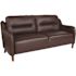 Carnegy Avenue 70 in. Brown Faux Leather 3-Seater Bridgewater Sofa with Round Arms