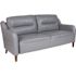 Carnegy Avenue 70 in. Gray Faux Leather 3-Seater Bridgewater Sofa with Round Arms
