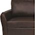 Carnegy Avenue 71.5 in. Brown Faux Leather 3-Seater Bridgewater Sofa with Round Arms