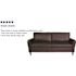 Carnegy Avenue 71.5 in. Brown Faux Leather 3-Seater Bridgewater Sofa with Round Arms