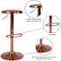 Carnegy Avenue 31 in. Adjustable Height Rose Gold Bar Stool