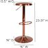 Carnegy Avenue 31 in. Adjustable Height Rose Gold Bar Stool