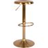 Gold Madrid Series Retro Metal Barstool with Footrest, Backless Adjustable Height Bar or Counter Height Swivel Stool
