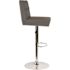 Carnegy Avenue 34 in. Adjustable Height Gray Leather Bar Stool