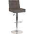 Carnegy Avenue 34 in. Adjustable Height Gray Leather Bar Stool