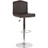 Carnegy Avenue 32.5 in. Adjustable Height Black Leather Bar Stool