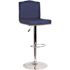 Carnegy Avenue 32.5 in. Blue Fabric Bar Stool