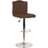 Carnegy Avenue 32.5 in. Brown Fabric Bar Stool