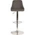 Carnegy Avenue Adjustable Height Gray Leather Bar Stool