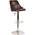 Carnegy Avenue 44.25 in. Brown Leather Bar Stool